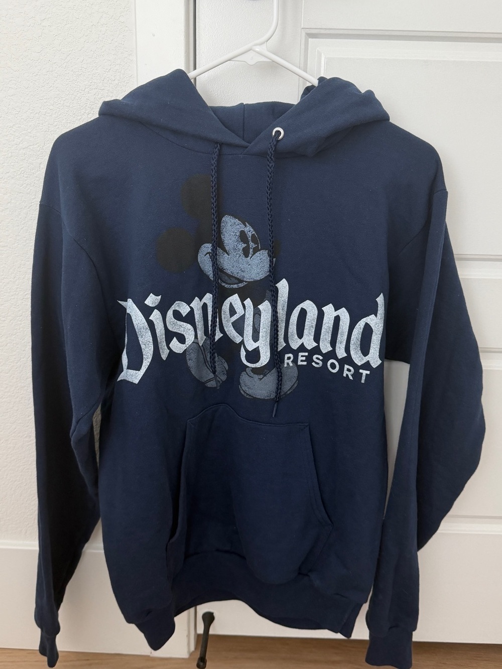 Disneyland Parks Authentic Vintage Mickey Mouse Hoodie Sweatshirt Navy Small